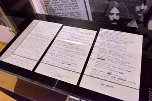 Hand written lyrics provided by the band