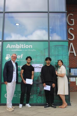 Mohammed Rehman and Ishwar Chhetri get their results at George Salter Academy