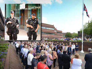 Supporting image for story: West Midlands joins minute's silence to remember Manchester attack victims with armed police on streets