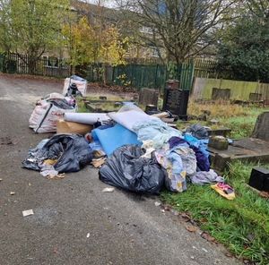 The rubbish included clothes, furniture and household waste