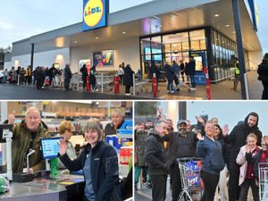 Supporting image for story: Shoppers queue outside Telford's new Lidl supermarket for opening day