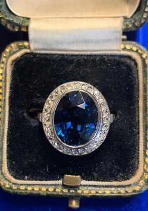 A sapphire and diamond ring, which sold for £2,000