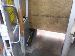 The front door showing the force needed to shift the frame