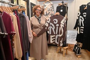 Susie Edwards in her boutique store at the back of the bistro