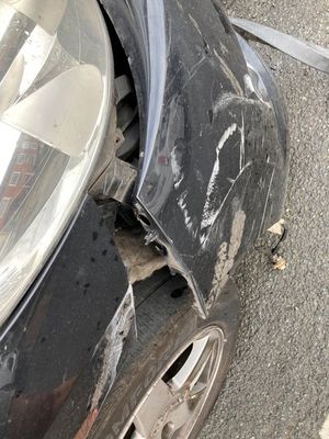 Damage caused to a car in Corve Street, Ludlow. Picture: Submitted