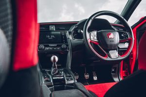 The Type R's sporting and colourful interior