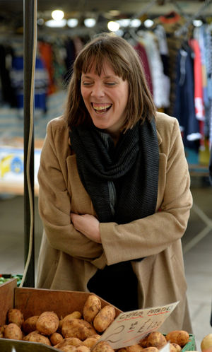 Labour leadership candidate Jess Phillips visiting Bilston with Pat McFadden