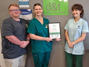 Supporting image for story: Eco-friendly Rugeley vet practice recognised with prestigious award
