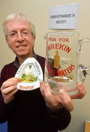 Richard Collier from Horsehay, with two items from a Best of Shropshire collection. Dating from around 1910/1920, a pub ash tray and a water jug for a pub bar