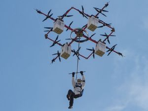 Supporting image for story: Watch the first ever skydive from a drone