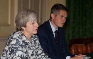 Sir Gavin Williamson with Theresa May, who later sacked him as defence secretary