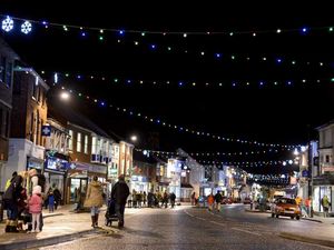 Supporting image for story: IN PICTURES: Rain fails to dampen festive spirit at Newport's Christmas lights switch on