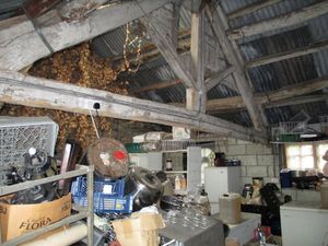 Inside the shed where food was found by inspectors