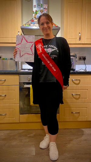 Donna celebrating her weight loss