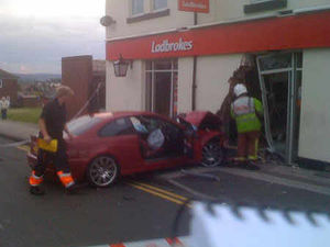 Supporting image for story: Sports car ploughs into bookies