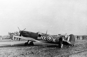 This Spitfire of 131 Squadron bearing the fuselage code NX-K, seen here at its base at RAF Atcham, crashed in the shadow of The Wrekin not long after this photo was taken. Picture: Andre Bar.