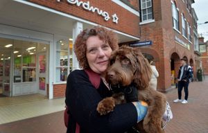 Helen Neill and Bailey, her dog