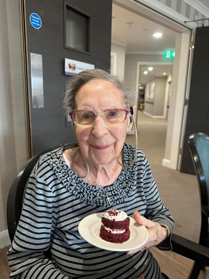 Resident at HC-One’s Foley Grange Care Home’s Macmillan Coffee Morning Event