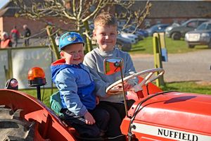 Ronnie and Dougie Preece were all smiles on a sunny morning for the tractor run