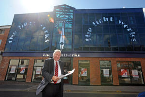 Fred Pritchard outside The Light Works in Hednesford