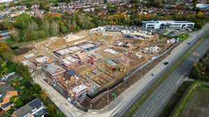Aerial pics over the site of the former Sandvik building, Halesowen, where homes are now being built.
