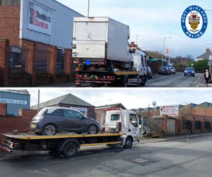 10 vehicles were seized by police after being found to be untaxed. Photo: West Midlands Police