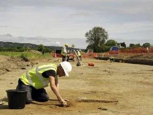 Supporting image for story: Ancient remains found at Shropshire border bypass site
