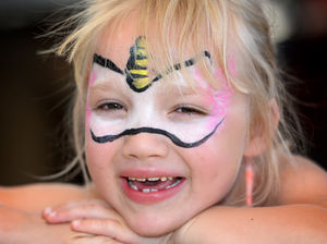 Maddison Sharp, aged 6, shows off her face paint at Gornal Fun Day
