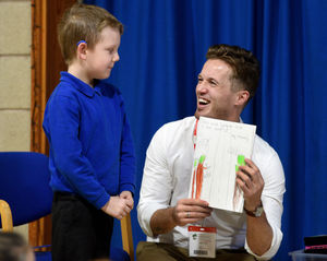 Pride of Britain winner Jake Coates at Lawley Primary School  