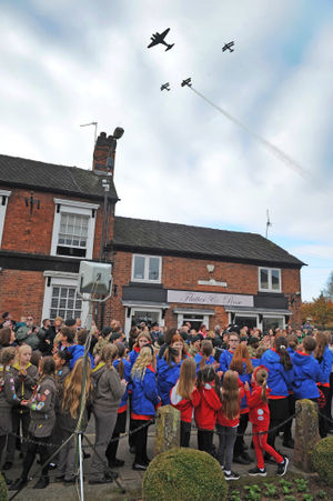 A flyover at Market Drayton's Remembrance Sunday Parade