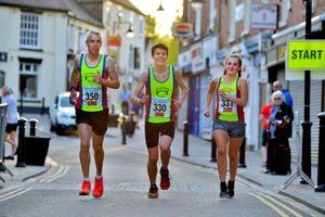 Runners were all smiles as they made their way around the streets of Dawley as part of the Phoenix Flyer

