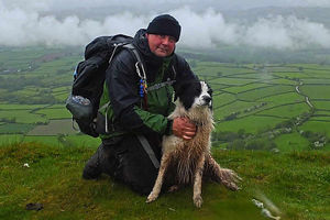 Jeremy Prescott, with his dog Charlie