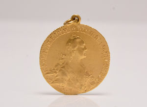 Alexander III gold 10 Roubles, dated 1893, sold for £16,000