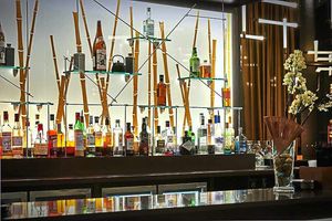 All bar fun – the bar inside the restaurant serves bespoke cocktails