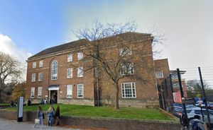 Shrewsbury college English bridge campus. Many students from Powys attend the college to continue their further education. From Google Streetview