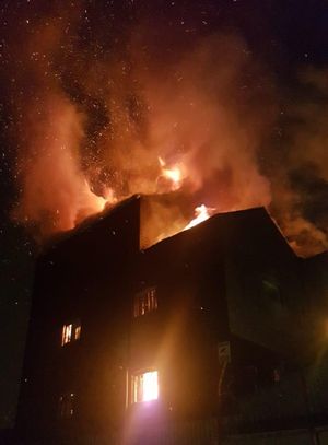 The fire at the Doulton Industrial Estate. Photo: Dudley Fire Station 