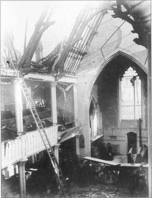 Wednesbury Road Congregational Church was hit by a bomb
