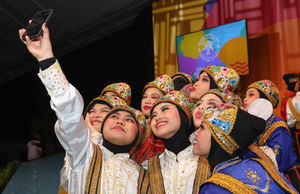 Llangollen International Musical Eisteddfod 2023
Some members of dance winners - Labschool Kabayoran Senior Highschool dancers from Indonesia take a selfie