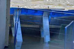 Water managed to get behind some of the barriers in 2020