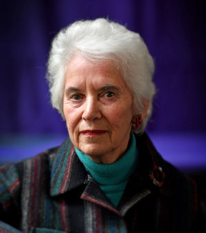 Eva Clarke spoke of her experiences of the Holocaust, having been born at a concentration camp