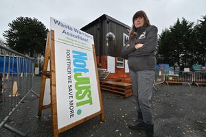 Lea Bevan at the 'Not Just' Surplus store in Halesfield