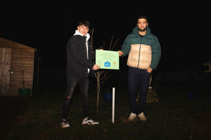 A tree was planted as part of the ceremony