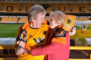 Wolves super fan John Dutfield and wife, Albion fan Hazel Dutfield.