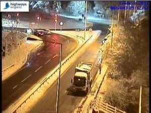 Supporting image for story: Lorry fire closes Telford M54 sliproad