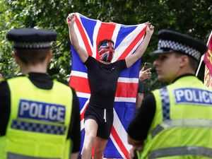 Supporting image for story: Protesters clash with police as ministers to meet to discuss potential disorder