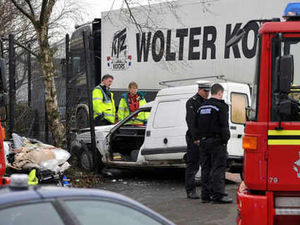 Supporting image for story: Lorry and van collision forces road closures
