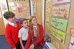 Year 5 pupils helped to create the 'learning behaviours display', which includes examples of how to make the most of learning