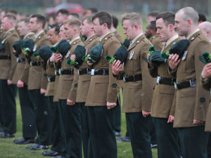 Supporting image for story: Irish Battalion parade at Clive Barracks to celebrate St Patrick's Day - with video and pictures