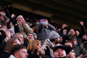 Wolves fans are loving it on their way to a comfortable 3-0 victory (Photo by Carl Recine/Getty Images)