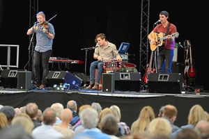 Ten Strings and Goat Skin, from Canada, entertain folk fans